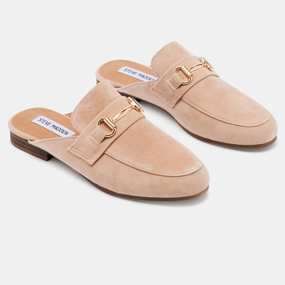 Steve Madden Kandi Suede Light Tan/Camel Mule. Size 9.5